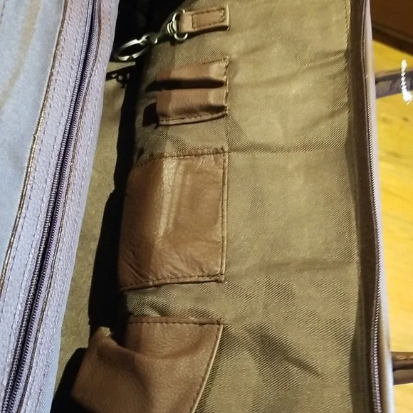 American Leathersmith Brown and Tan Weekender Bag NWT